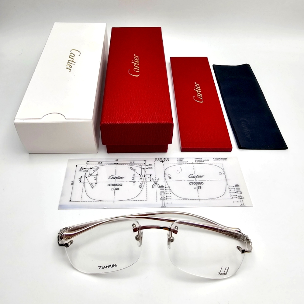 Authentic Cartier Silver Panther Glasses